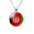 Retro legering hanger ketting met nationaal vlag ontwerp voor stijlvolle heren mode. - Afghanistan Vlag Stijl (样式1)