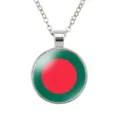 Bangladesh vlag glazen koepel hanger ketting legering vintage mode sieraden voor unisex - Bangladesh Nationale Vlag Stijl (样式13)