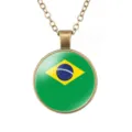 Vintage legering hanger ketting met brazilië vlag ontwerp retro heren sieraden item. - Brazilië Vlag Stijl (样式23)