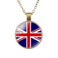 Vintage Union Jack hanger ketting retro legering ronde glazen koepel ketting sieraden - Verenigd Koninkrijk Vlag Stijl (样式24)