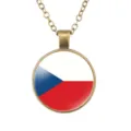 Vintage Tsjechische Republiek vlag legering hanger ketting voor mannen mode sieraden - Tsjechische Nationale Vlag Stijl (样式40)