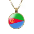 Vintage Eritrea Vlag Hanger Ketting Brons Metalen Ketting Sieraden Mode Land Souvenir Cadeau - Eritrea Nationale Vlag Stijl (样式47)