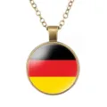 Retro Duitse vlag hanger ketting, vintage bronskleurige legering ketting voor dagelijks. - Duitsland Nationale Vlag Stijl (样式57)