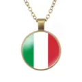 Italiaanse vlag hangketting heren retro hip hop legering sieraden stijlvol mooi - Stijl Nationale Vlag van Italië (样式75)