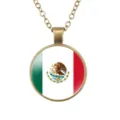 Vintage Mexico vlag hanger ketting, stoere legering ketting voor mannen en dagelijkse mode. - Mexico Nationale Vlag Stijl (样式99)