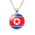 Heren retro creatieve legering glas hanger ketting met vlag ontwerp stijlen. - Specifieke Vlag Stijl (样式110)