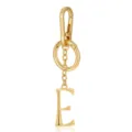 Gold letter E keychain and bag charm, stylish minimalist metallic accessory for daily commute. - Letter E