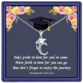 Collier cadeau de graduation lettre C en acier inoxydable chaine elegante pour femmes - Style Lettre C (Avec Carte) / Acier