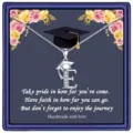 Collier pendentif lettre E de remise de diplôme avec boîte, chaîne en acier inoxydable strass. - Style Lettre E (Avec Carte) / Acier