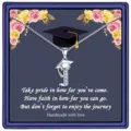 Collier pendentif lettre J de remise des diplômes avec boîte-cadeau et carte de vœux pour femmes. - Style Lettre J (Avec Carte) / Acier