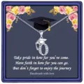 Magnifique collier pendentif lettre O chapeau diplome cadeau pour graduation femmes - Style Lettre O (Avec Carte) / Acier