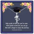 Collier lettre P cadeau de diplôme avec pendentif argenté et boîte élégante pour femmes - Style Lettre P (Avec Carte) / Acier