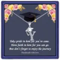 Collier de remise des diplômes avec lettre Y et pendentif toque, bijou élégant en acier. - Style Lettre Y (Avec Carte) / Acier
