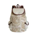 Canvas backpack with tiger print design, casual school bag and daily daypack for students. - Tiger Head Sketch Print (sj2693)