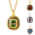 Collier de remise de diplôme personnalisé pendentif mode bijoux cadeau pour des amis - Style 2 Or