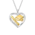 Argent Or Diplôme Cœur Pendentif Collier Coiffe Design Style Variante Article Choix - Style 6-Couleur Acier