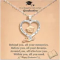 Collier diplome pendentif coeur chapeau cadeau etudiant femme bijou tendance elegance - Style 4 toque de diplômé