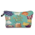 Joli sac cosmetique imprime chat avec fermeture eclair, pochette pratique et portable. - Style 10