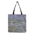 Sac cabas en toile avec impression de peinture à l'huile, sac bandoulière décontracté. - Style Marine Impressionniste (hm3010)