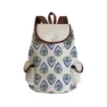 Evil eye print canvas backpack stylish school bag casual daily daypack casual travel bag - Geometric Eye Pattern (sj2716)