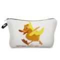 Lindo neceser de maquillaje con estampado de patito amarillo, bolsa de lona para artículos. - Estilo hzk0352 (Estilo 1)