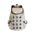Detailansicht des Canvas-Rucksacks mit niedlichen Krankenschwester-Motiven und Namen. - Sj4543