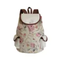 Segeltuch Krankenschwester Rucksack brauner Besatz, süßes medizinisches Design, Schultasche. - sj4566