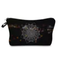 Bolsa de cosméticos con estampado de mandala, neceser ligero y elegante para maquillaje y lápiz labial. - Estilo hz12388