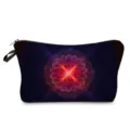 Bolsa cosmética con estampado mandala, neceser de maquillaje ligero y elegante organizador. - Estilo hz12390