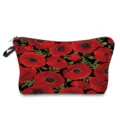 Stijlvolle make-up tas met prachtige rode klaproos print, handige cosmetica etui voor op reis. - Rode Klaproosbloem Print (hz5184)