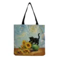 Van Gogh Starry Night Sunflower Black Cat Style (hmk2932)