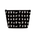 Borsa per trucco con stampa di gatto carino custodia cosmetica portatile borsa da toeletta - Gatto a Strisce Grigie (sn2424)