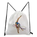 Zaino con coulisse stampa ginnastica artistica sportivo leggero pieghevole borsa - Motivo Acquerello Ginnastica (sk5488)