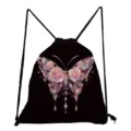 Large Pink Rose Crystal Butterfly Style (skk0433) / Black