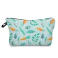 Trousse maquillage carotte de Pâques, pochette design aquarelle, sac de rangement portable toile. - Style Bleu Clair Carotte et Oeuf (hz12156)