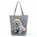 Süßer Welpen-Druck Umhängetasche modische lässige Canvas-Tragetasche für Damen Alltag - Welpe im Hoodie Stil (hlk2843)