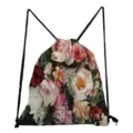 Blumen Kordelzug Tasche, lässiger leichter Mode Rucksack für den täglichen Gebrauch. - Blumenmuster 10 (skk1729)