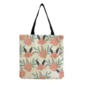 Nahaufnahme des Blumenmusters auf Canvas-Stoff mit eleganten Rosen und feinen Details. - Beige Rosa Rose (hm12518)