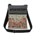 Bolso cruzado con estampado floral de mariposas, bolso mensajero ligero ajustable. - Estilo Clásico Estampado Mariposa y Floral Rosa Vintage (xk1548f)