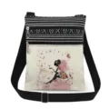 Bolso Bandolera Lona Mujer Mensajero Bolso Mariposa Hada Estampado Casual Viaje Bolso - Estilo Estampado Floral Mariposa Hada Beige (xk2484)