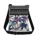 Canvas crossbody bag with palm tree print, adjustable strap and dual zipper pockets for women. - Tropical Palm Tree Style (xk0316)