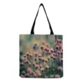 Sac cabas en toile à fleurs, vue détaillée du sac d'épaule vintage de fleurs sauvages. - Imprimé Fleurs Sauvages Vintage (hm11995)