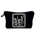 Lustiger Cartoon Skelett Druck Kosmetiktasche mit Reißverschluss, tragbare Make-up Tasche. - Lustiger Cartoon-Totenkopf (hzk2466)