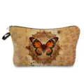 Nahaufnahme des Kosmetiktags mit Vintage-Schmetterlingsdruck und feinen Mustern im Detail. - Vintage Schmetterling Und Mandala Geometrisch Druck(hzk2718)