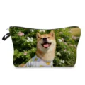 Cute Shiba Inu print makeup bag, portable travel cosmetic pouch and toiletry organizer. - Shiba Inu Photography Style (hzk2852)