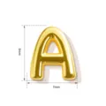 Goldene Buchstaben A Anhänger Detail mit 8mm Höhe und 7mm Breite polierte Oberfläche. - Buchstabe A (TC255-553-J) / 5 Stück