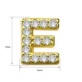 Gouden letter E hanger sprankelende zirkoon kristal pave alfabet bedel voor DIY sieraden - Letter E Hanger (TC255-031-J)
