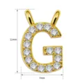 Vergoldeter Buchstabe G Anhänger mit funkelnden Zirkonia Steinen für DIY Ketten. - Buchstabe G Anhänger (TC255-059-J) / 5 Stück / Gold