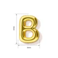 Goldener Buchstabe B Anhänger Detail, glänzendes Kupfer Accessoire für individuelle Ketten. - Buchstabe B (TC255-554-J) / 5 Stück
