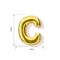 Goldener Buchstabe C Anhänger Detailansicht, 8x6mm Metall Alphabet Charm für DIY Schmuck. - Buchstabe C (TC255-555-J) / 5 Stück